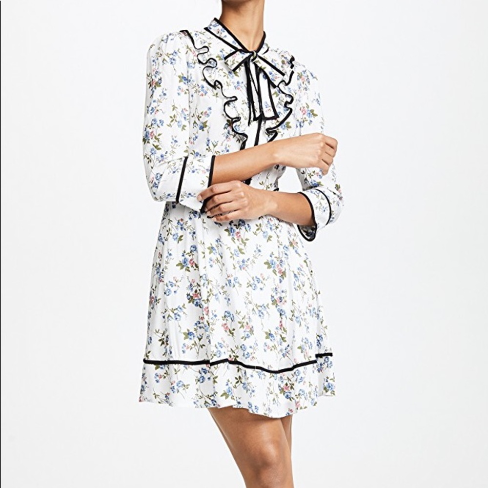 Re:named floral tie neck dress